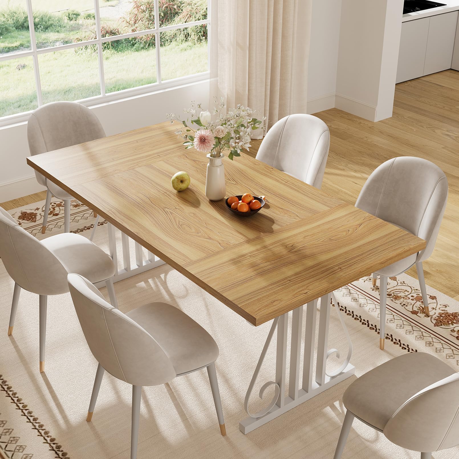70.87" Rectangular Dining Table for 4-6 People