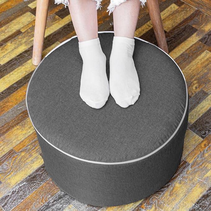 Round Outdoor Ottoman Footrest