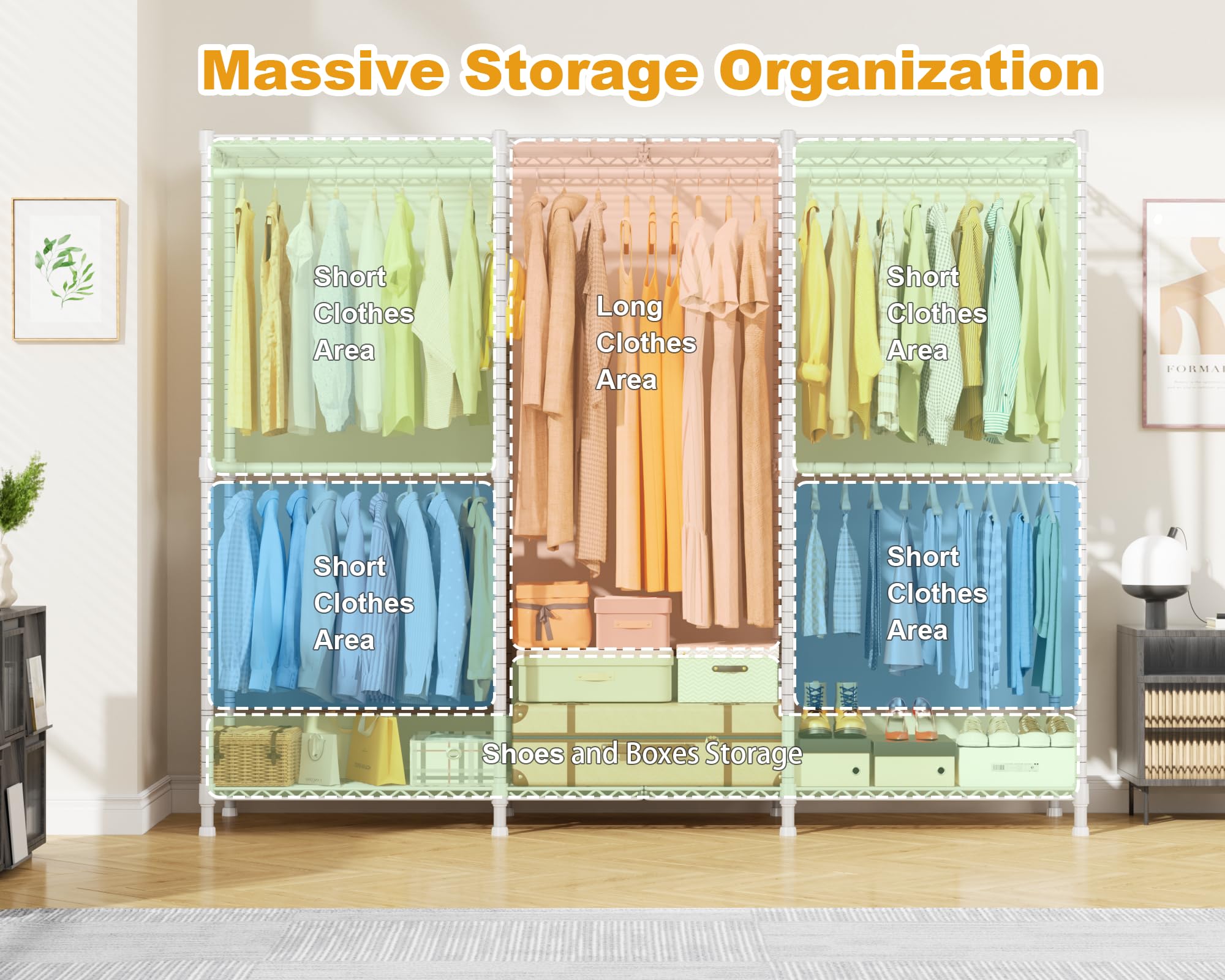 Heavy Duty Closet Organizer with Cover