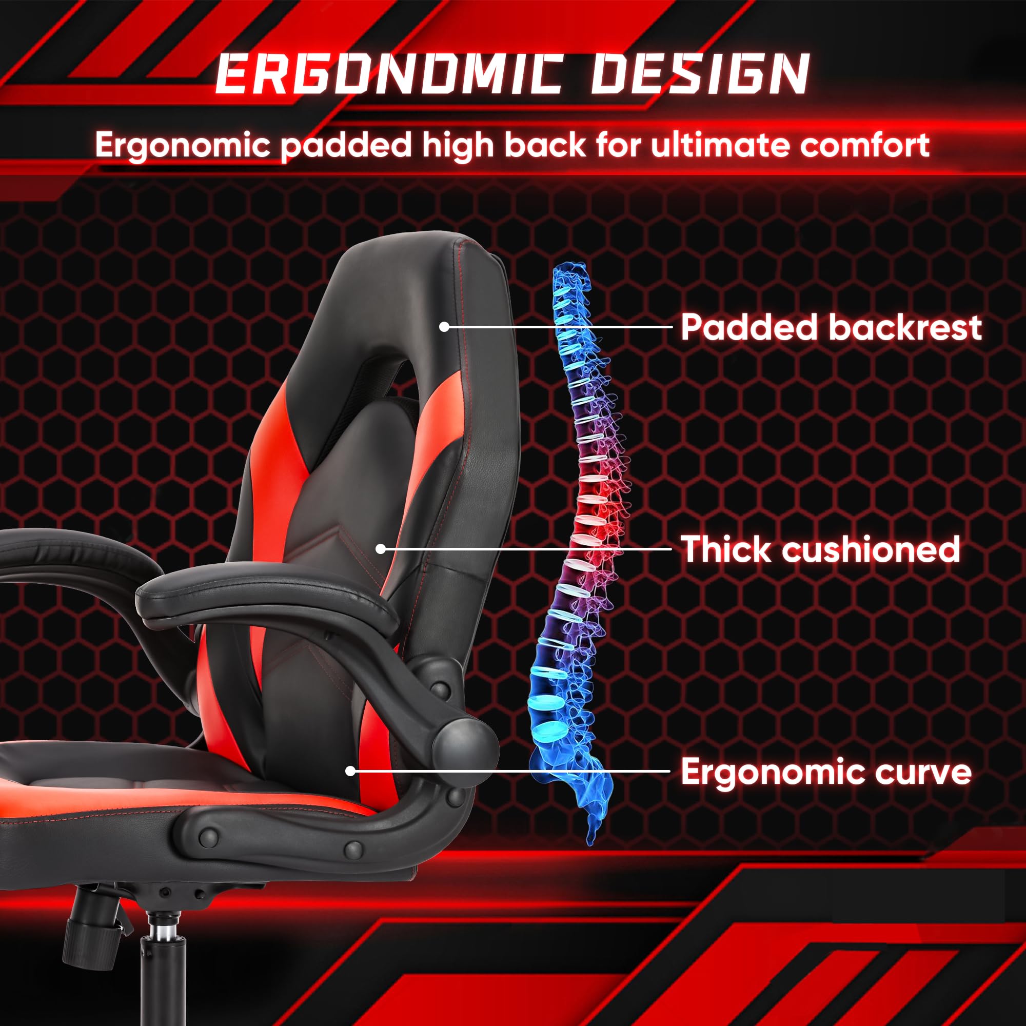 Ergonomic Gaming Office Chair with Lumbar Support