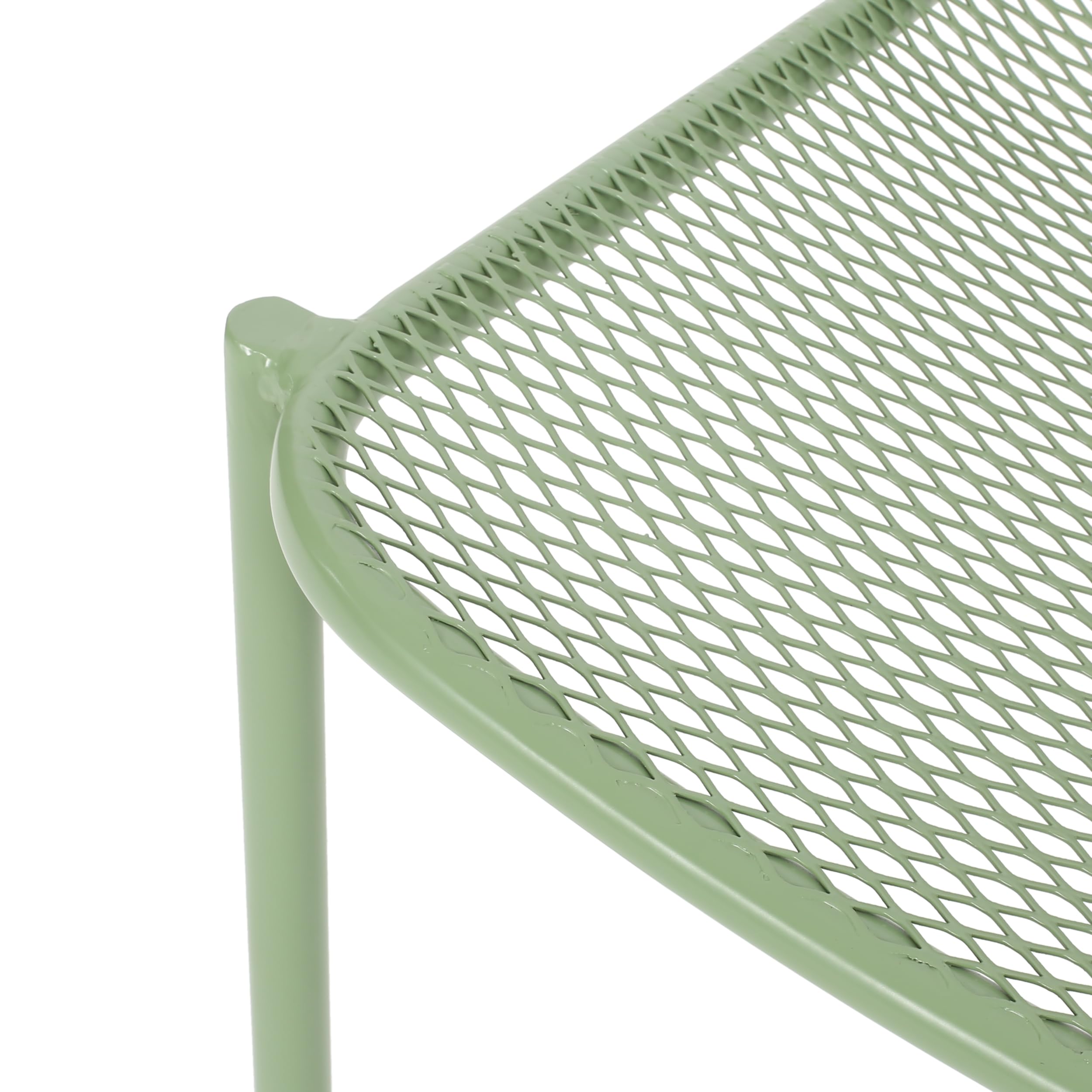Outdoor Modern Dining Chair Set of 2 - Matte Green