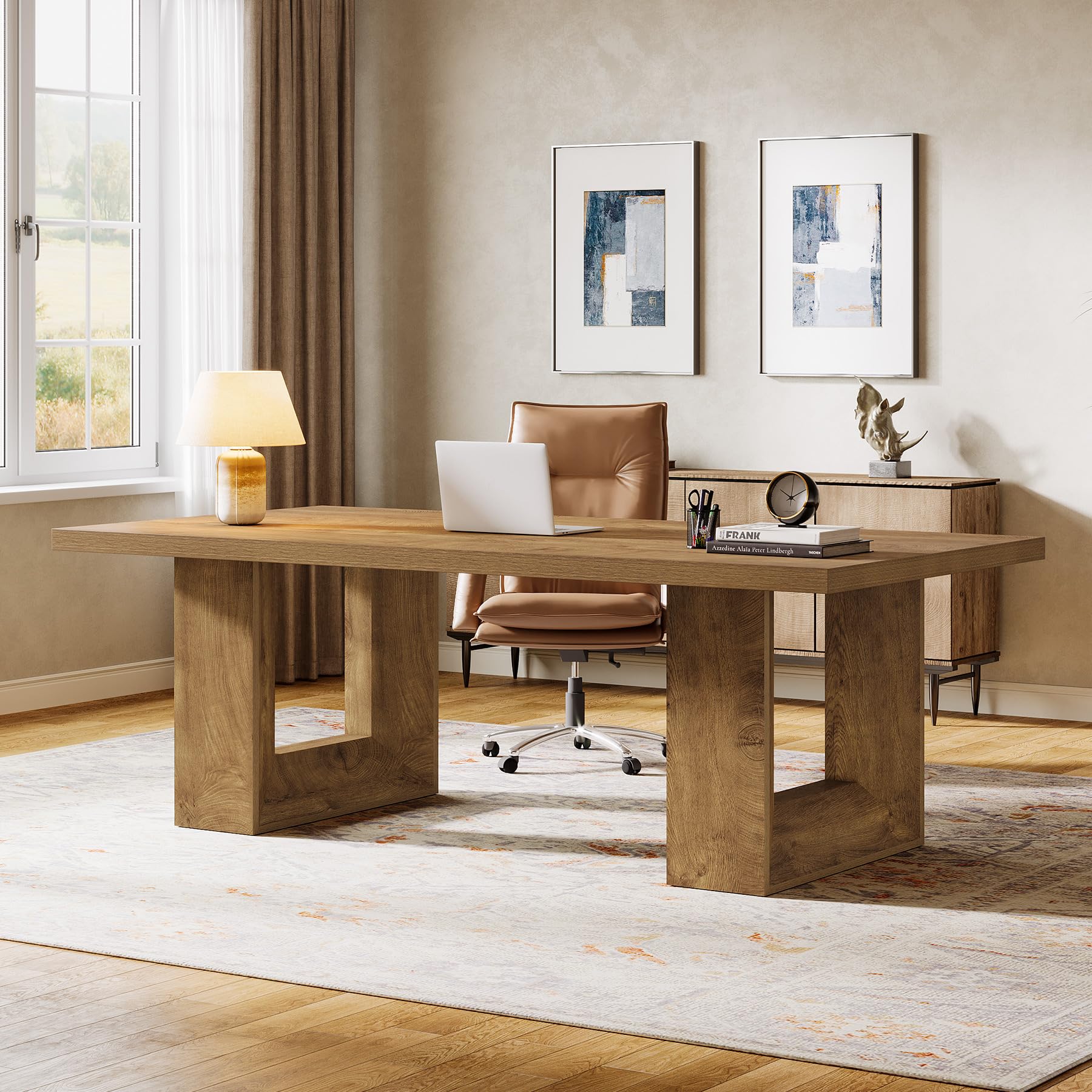Large Farmhouse Executive Desk 63 Inch