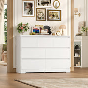 7 Drawer White Dresser with Storage