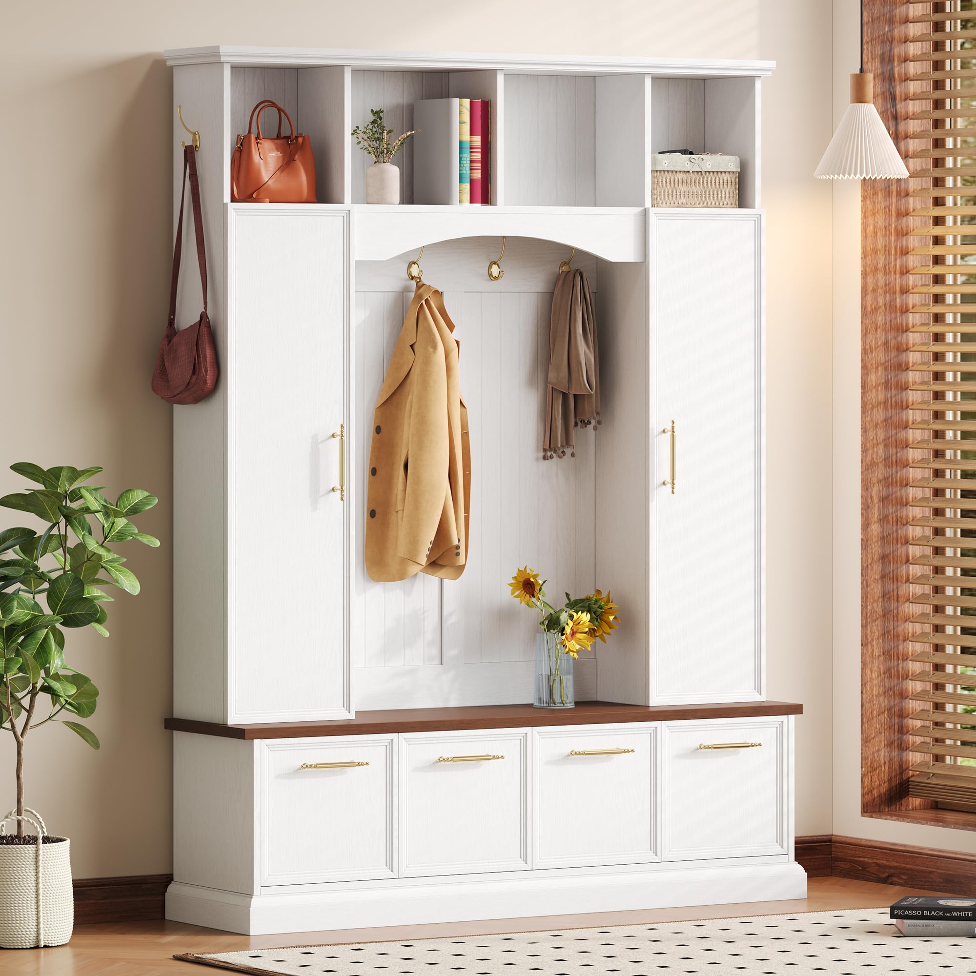 Hall Tree with Storage Bench