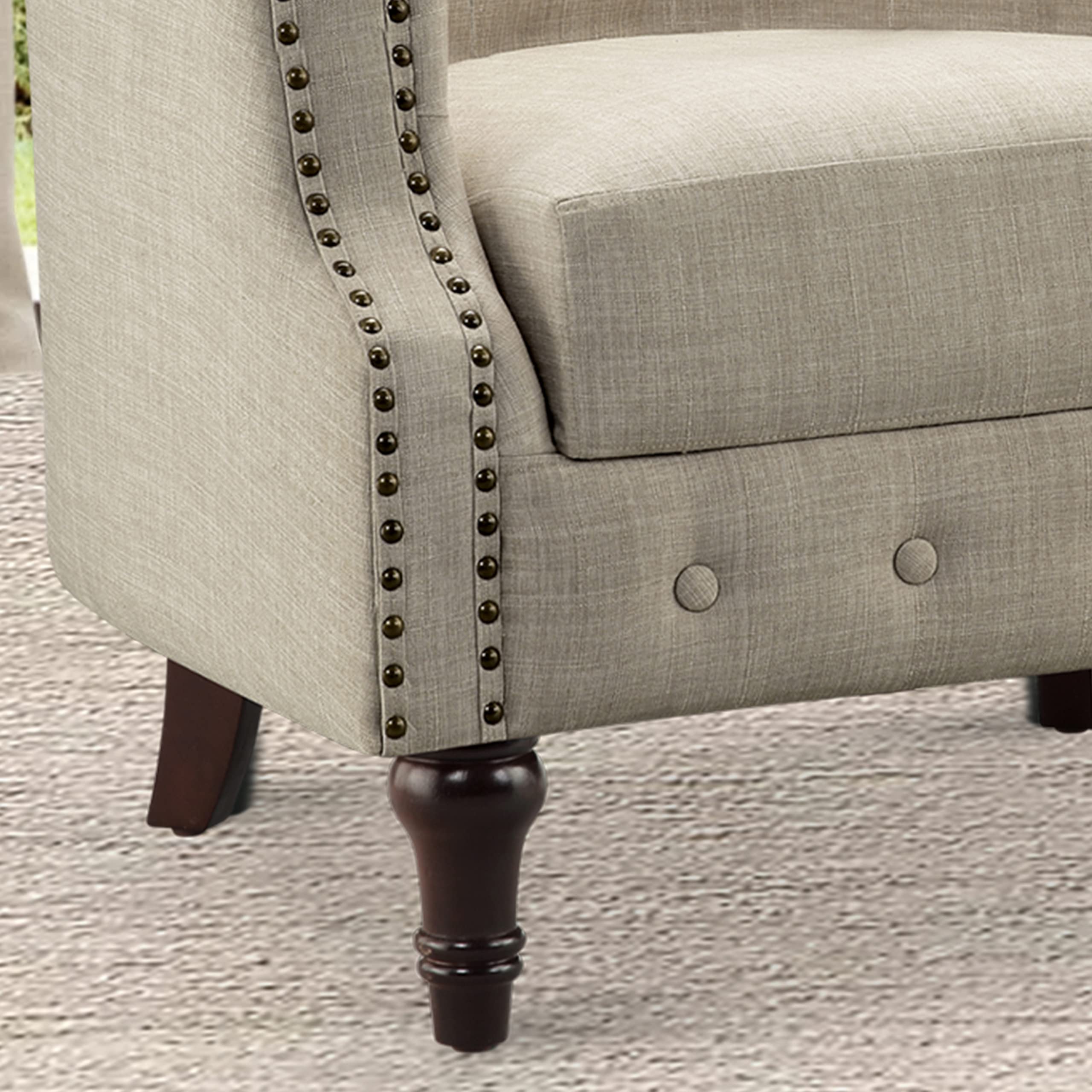 Chancy Tufted Accent Chair Natural