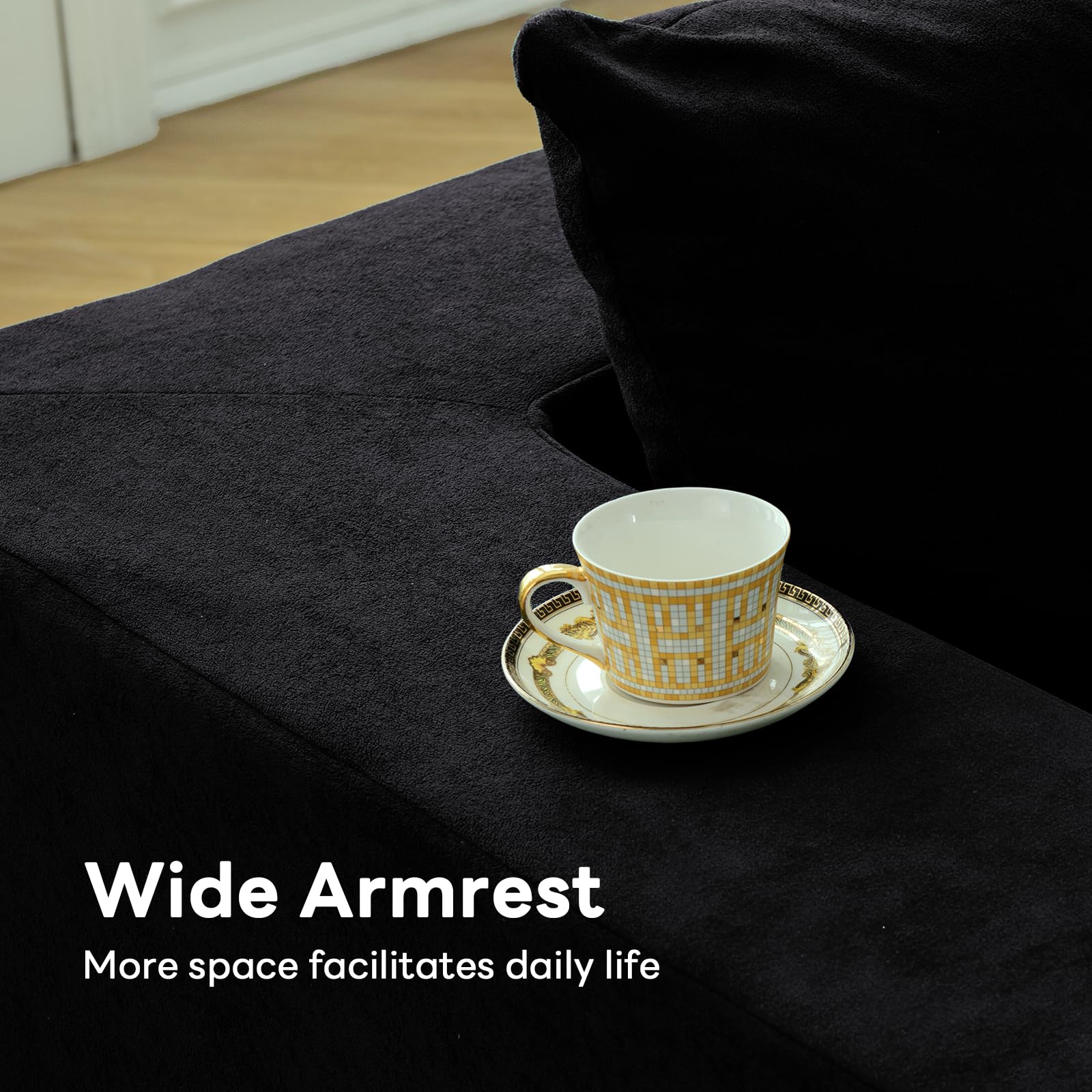 Modular L-Shaped Sectional Sofa with Deep Seat