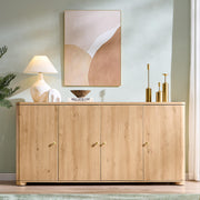 Curved Buffet Cabinet with Storage