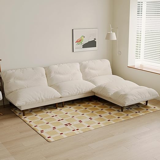 75-Inch Convertible Futon Sofa Bed with Adjustable Backrest