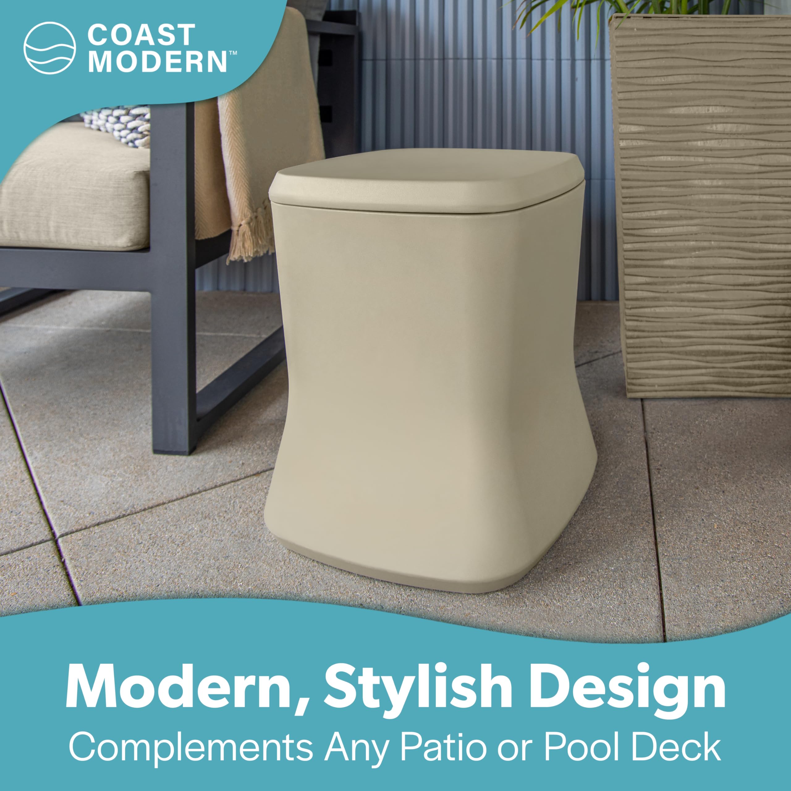 Outdoor Side Table Cooler 25 Quart