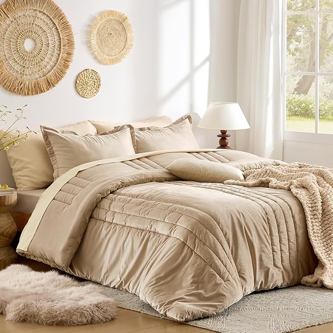 Gold Velvet King Comforter Set