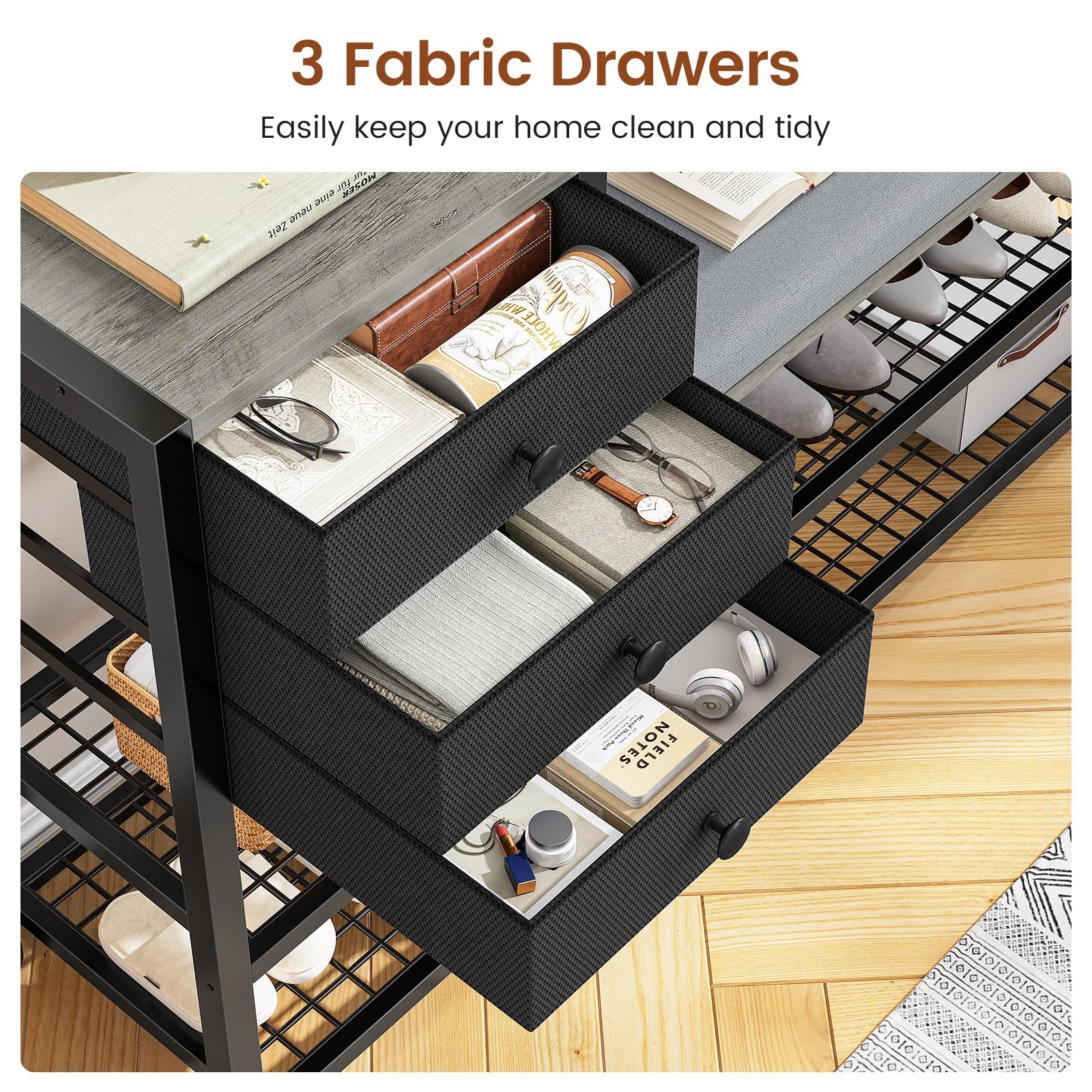 Hall Tree with Bench and Shoe Storage