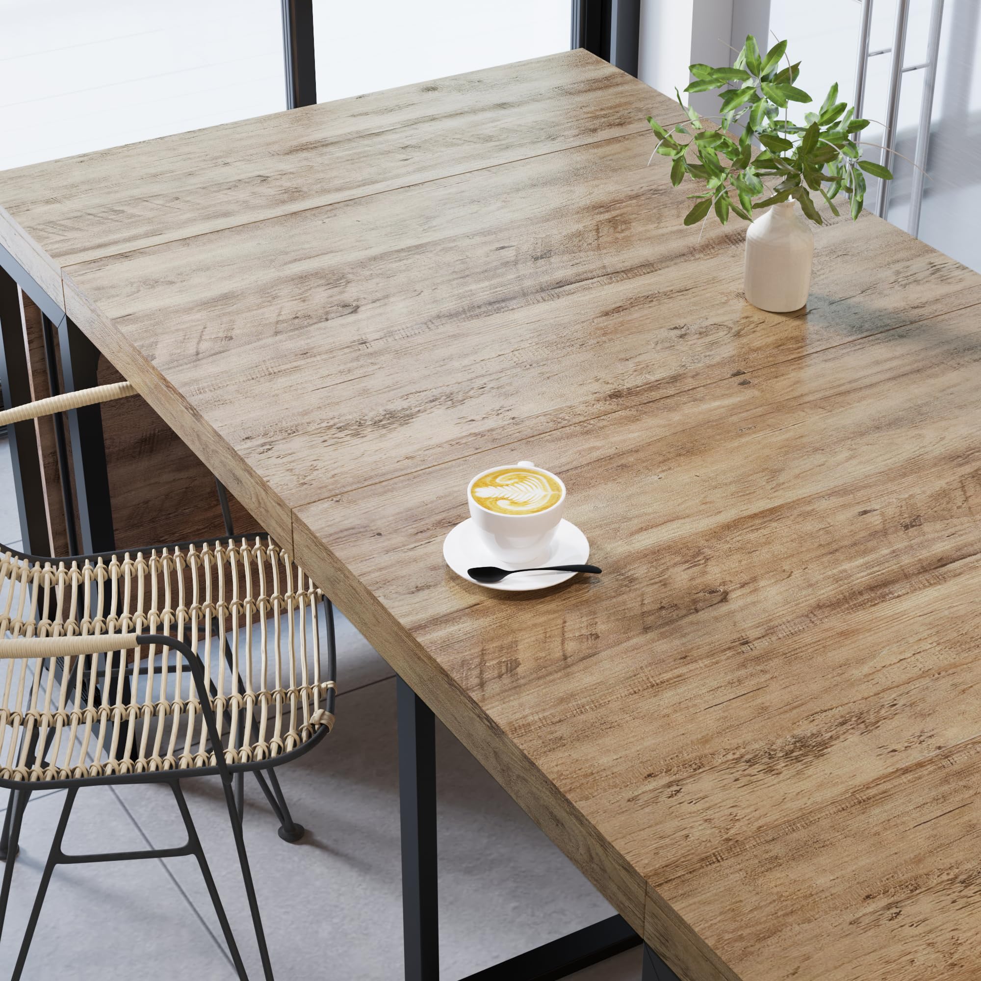 118" Extendable Dining Table for 2-10 People