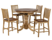 Round Pub Table Set with 4 Stools
