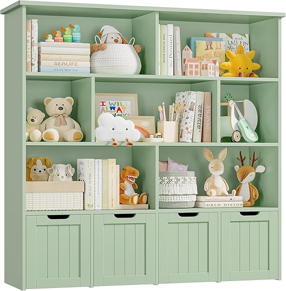 Kids Toy Storage Organizer with Movable Chests and Storage Cubes