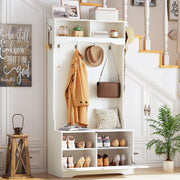 Hall Tree with Bench and Shoe Storage