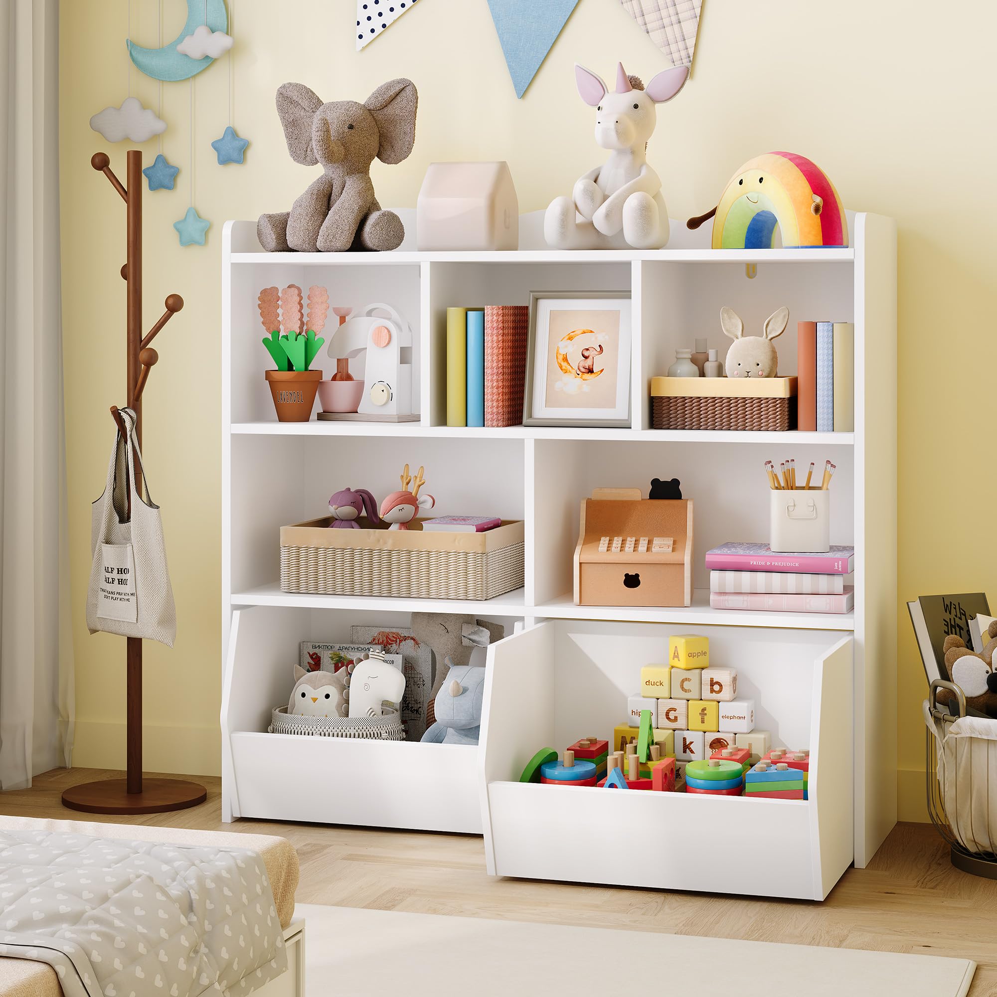 Toy Storage Organizer with Movable Drawers