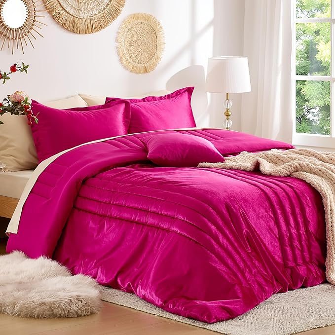 Gold Velvet King Comforter Set