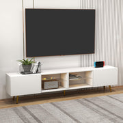 86" LED TV Stand Modern Entertainment Center with Storage Cabinets