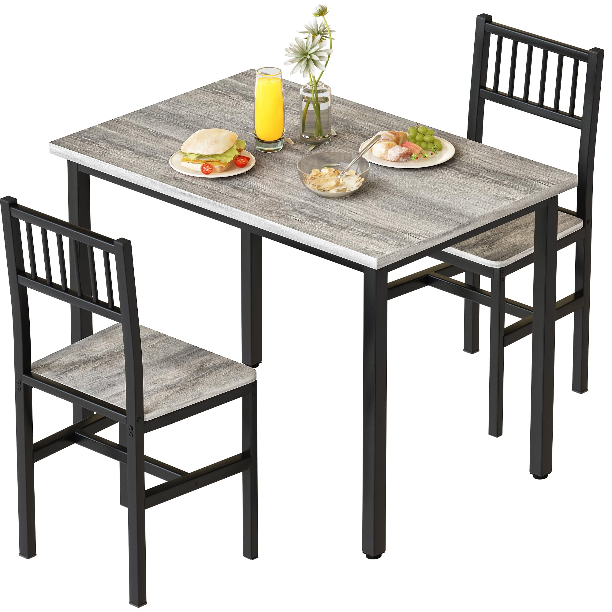 3-Piece Dining Table Set with Chairs