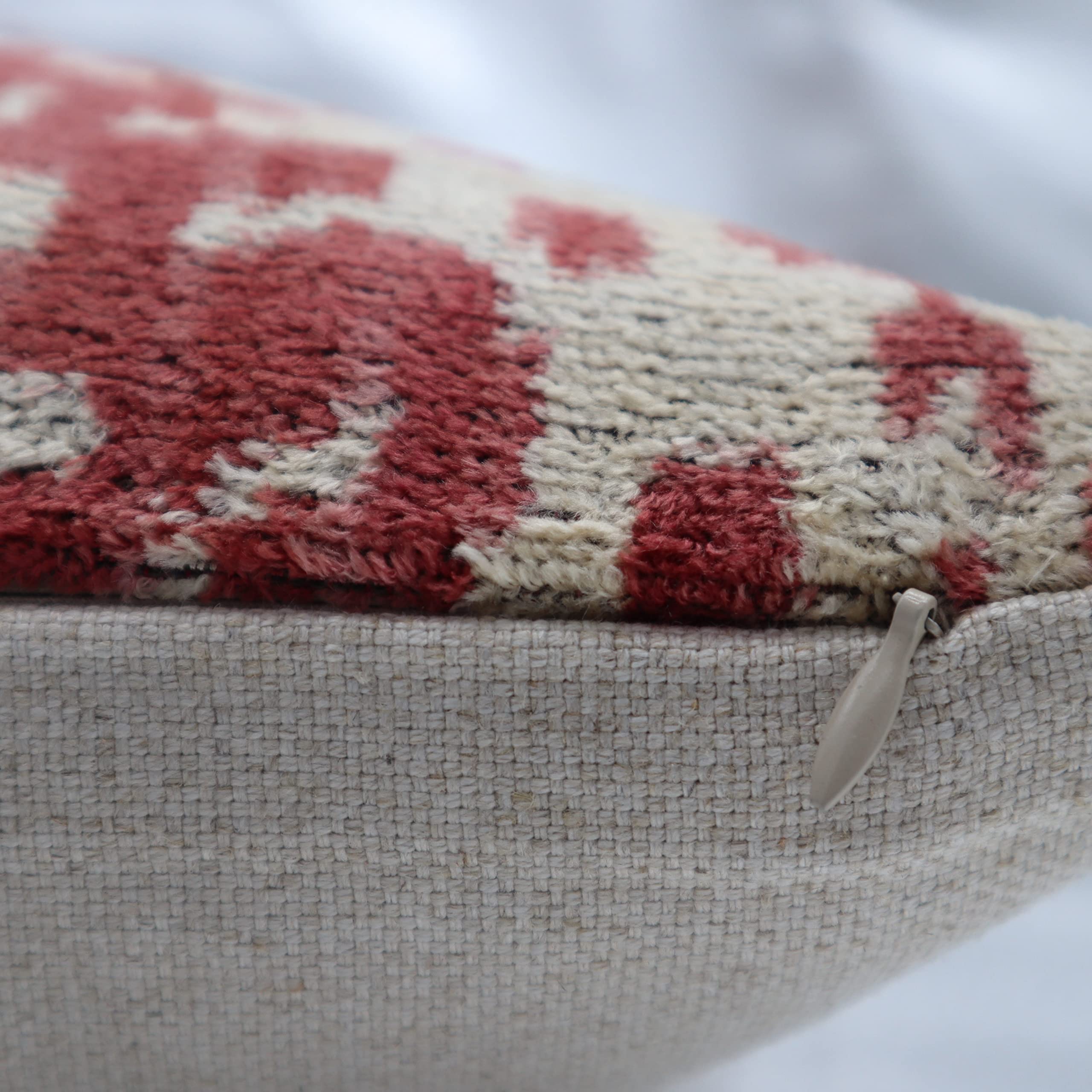 Handmade Silk Velvet Down Feather Throw Pillow 18x18