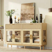 59" Sideboard Buffet Cabinet with Glass Doors and Drawers