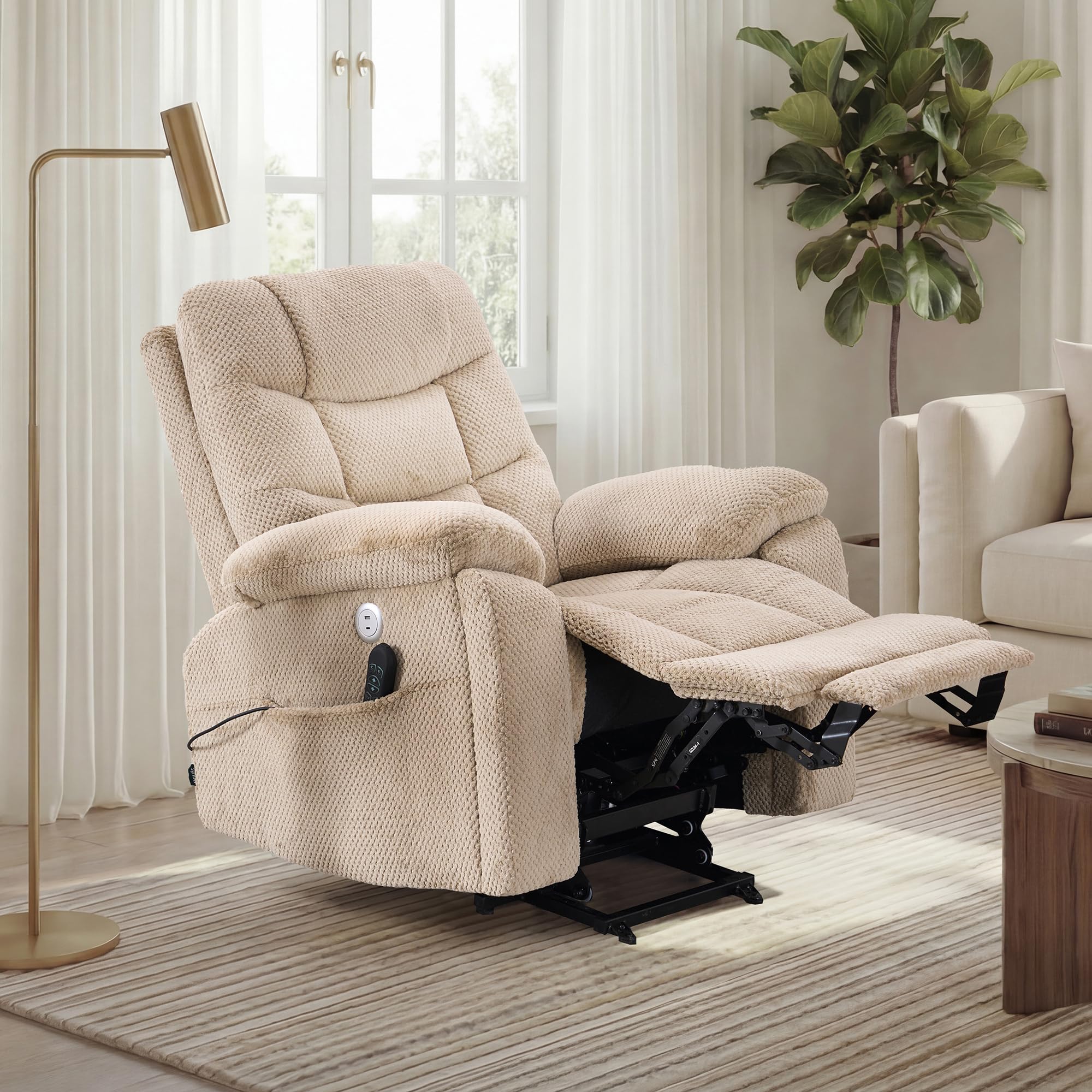 Oversized Dual Motor Power Lift Recliner