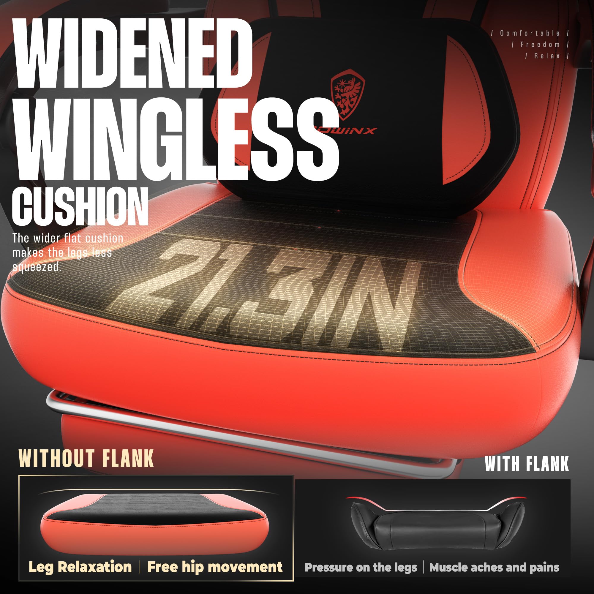 Gaming Chair with Footrest and Massage