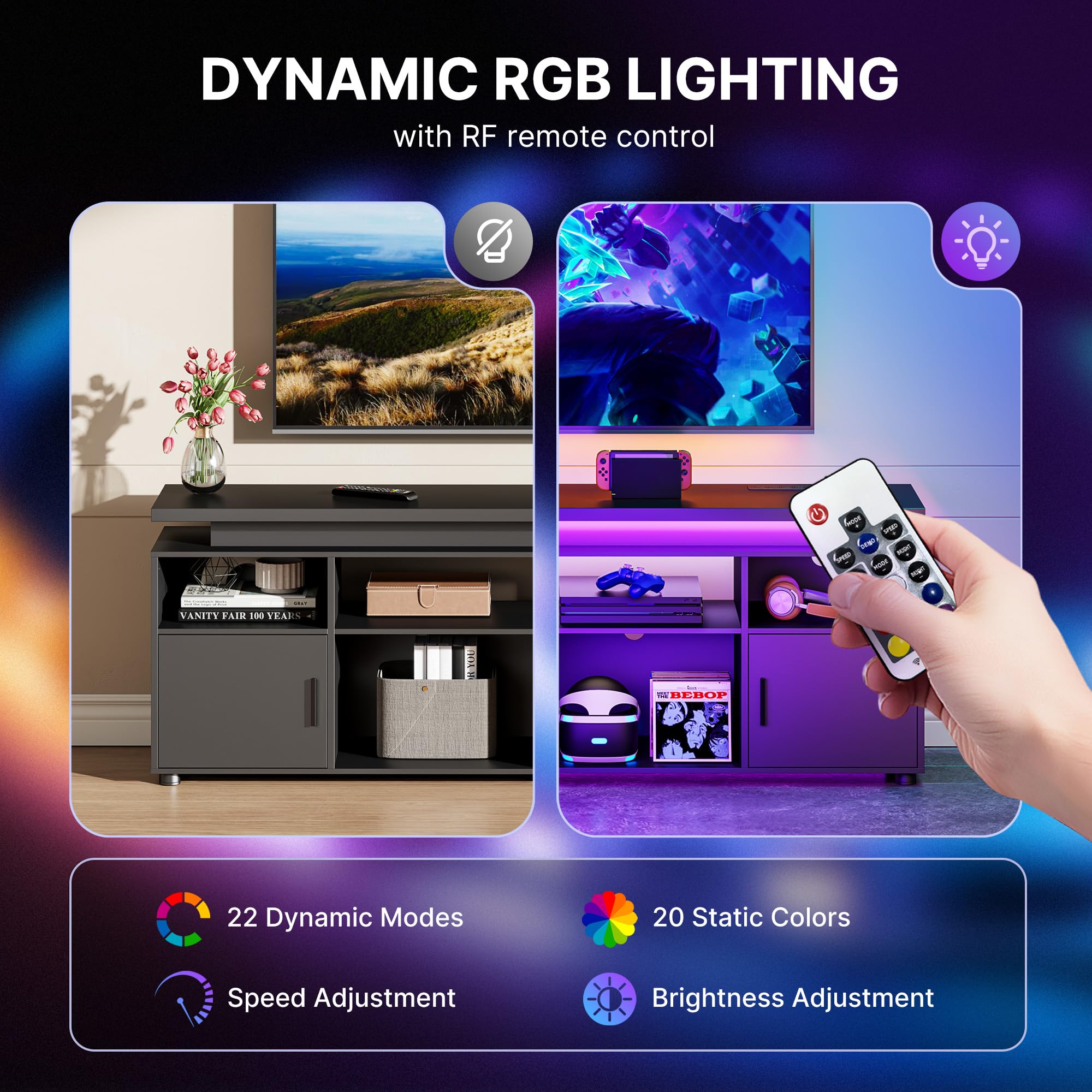 70" LED TV Stand with Storage