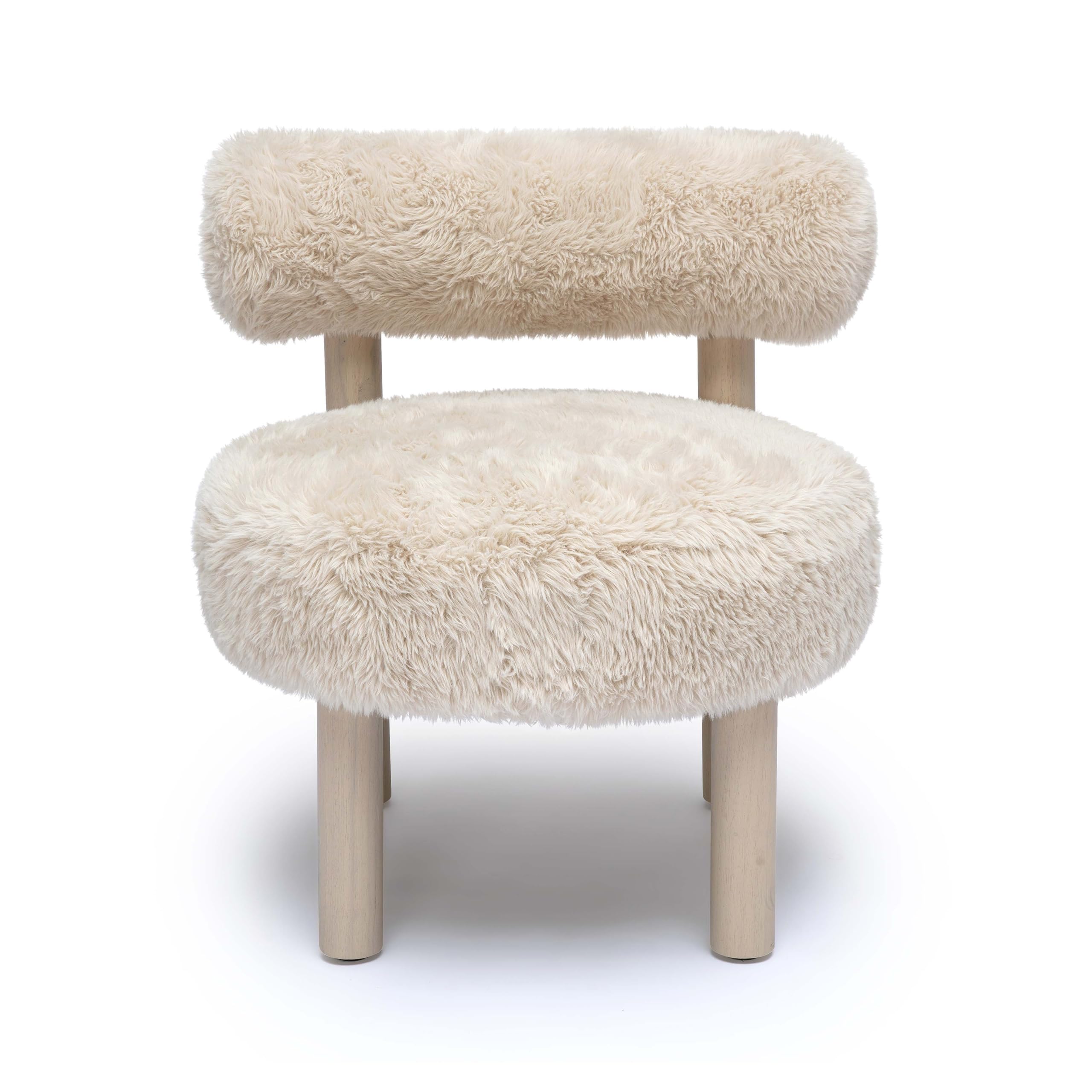 Modern Faux Shearling Accent Chair