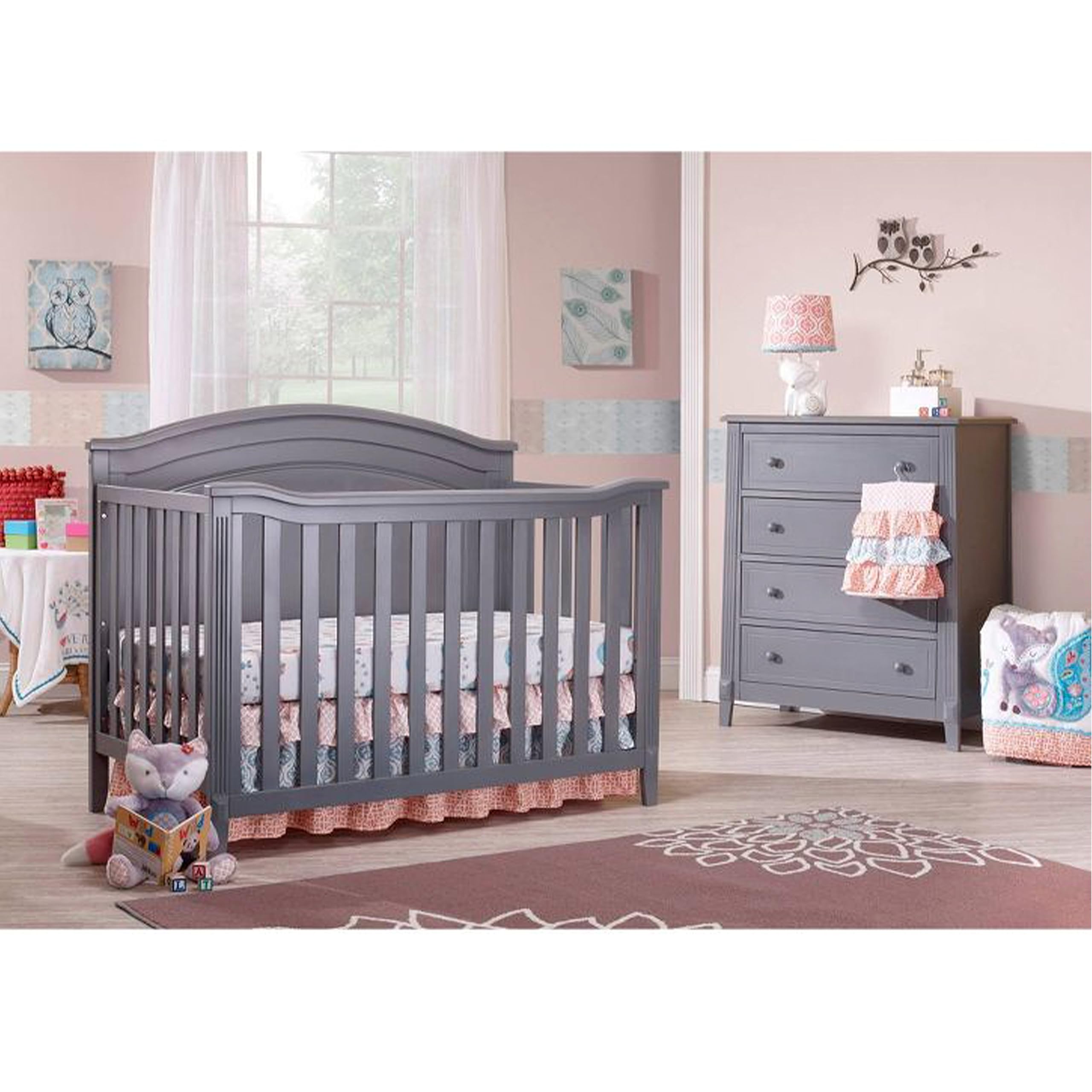 Berkley Baby Dresser with Drawers - Weathered Gray