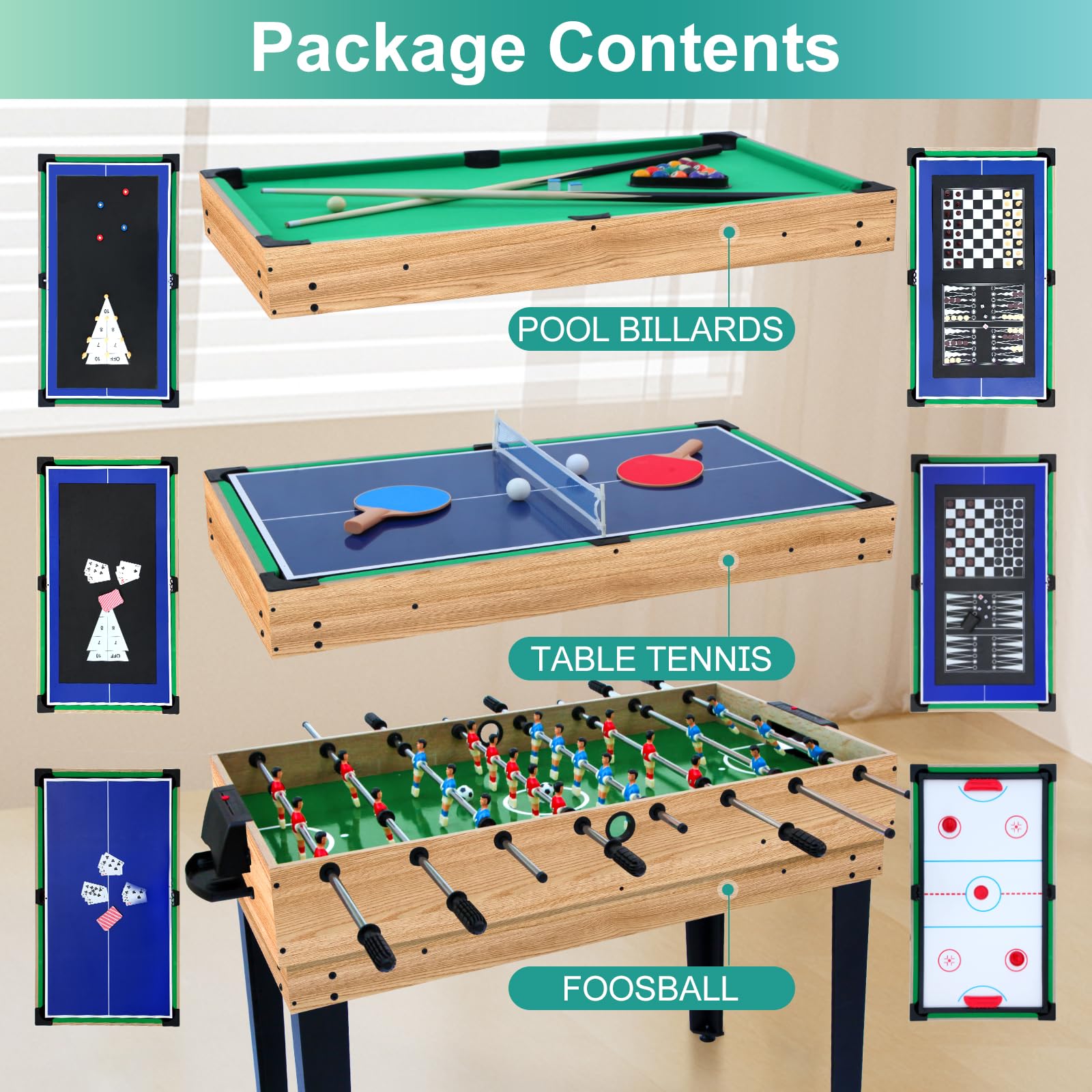 12-in-1 Multi-Game Table for Home