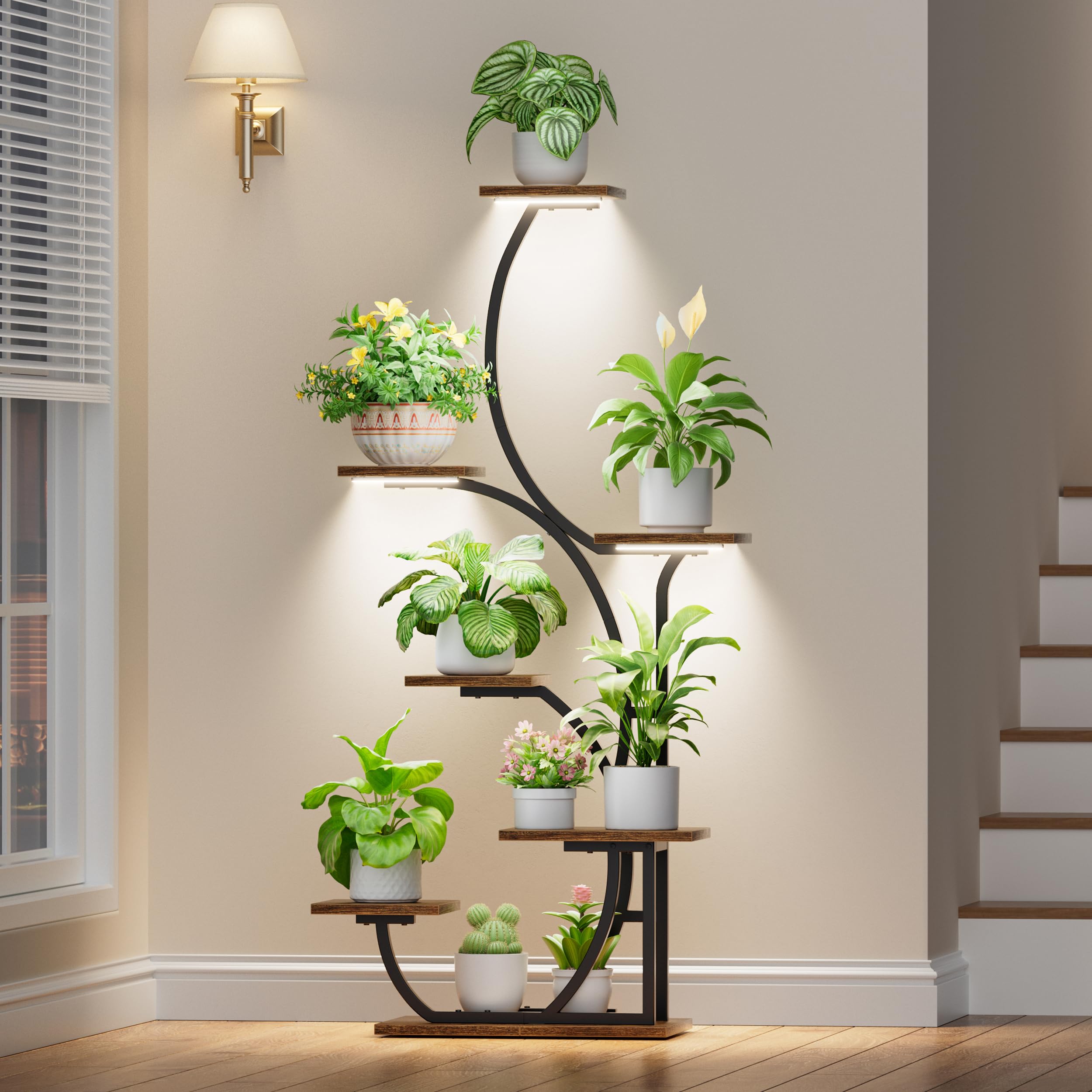 7-Tier Plant Stand with Grow Lights