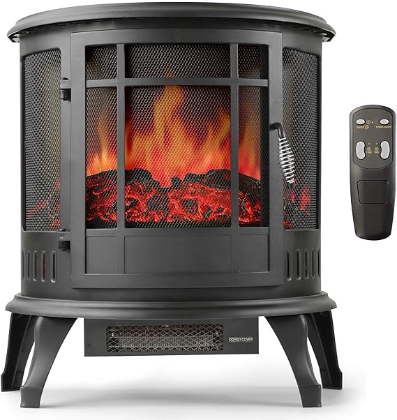 Portable Electric Fireplace Heater with 3D Flame