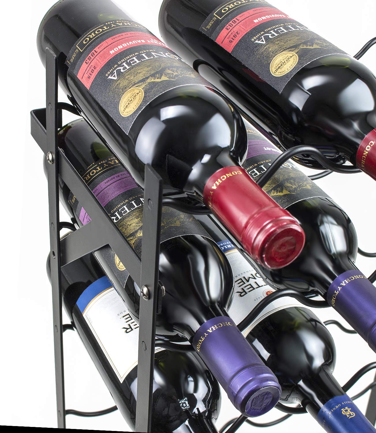 Wine Rack Stand 75 Bottle Floor Standing Metal