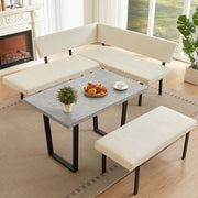3-Piece Corner Dining Table Set with Bench