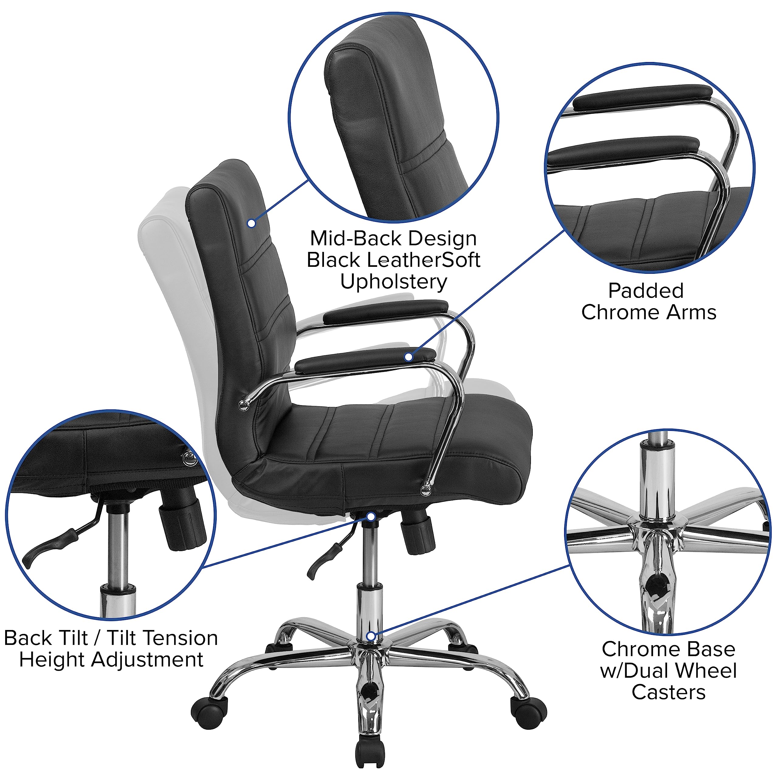 Oval Conference Table Set with Executive Chairs