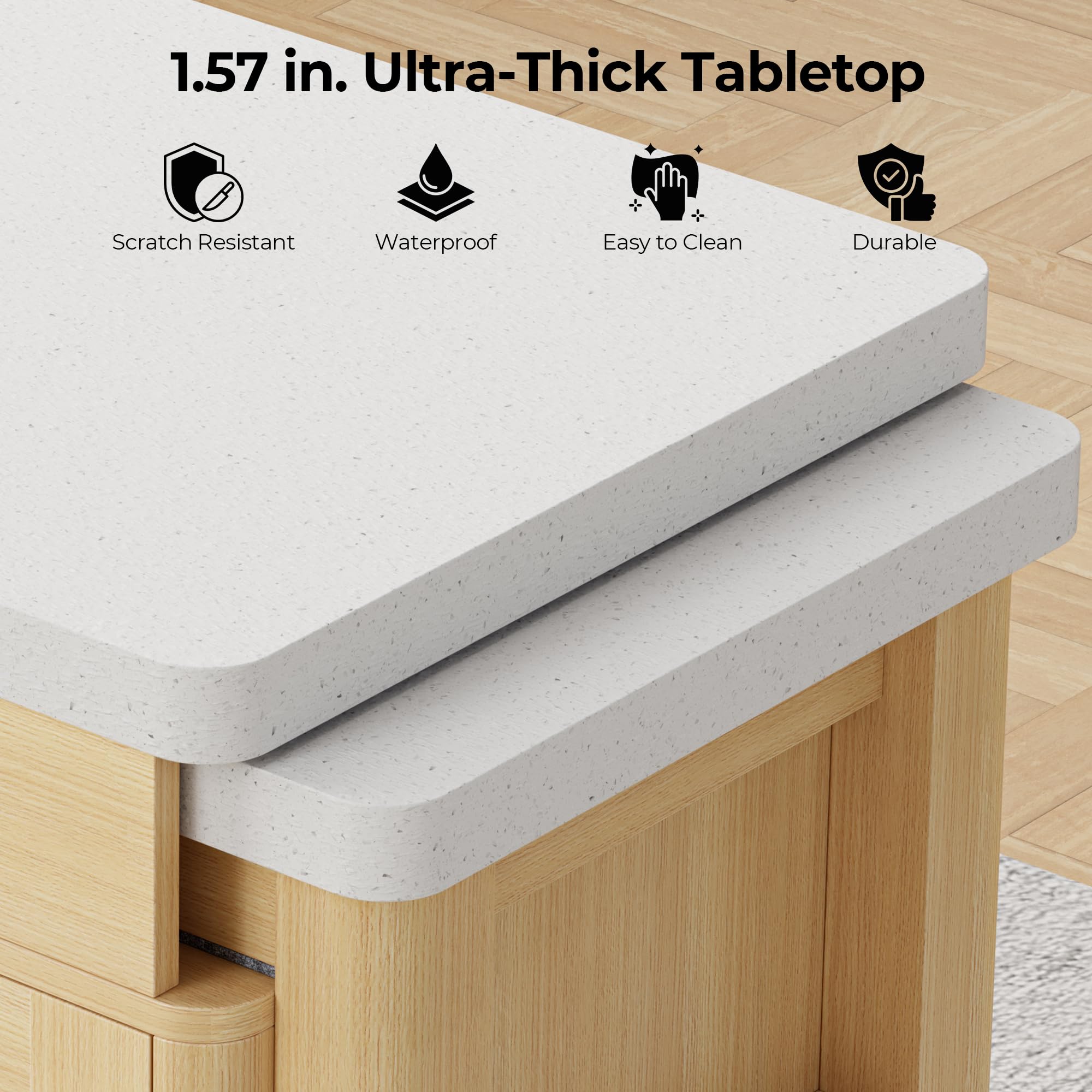 Kitchen Island with Extendable Dining Table