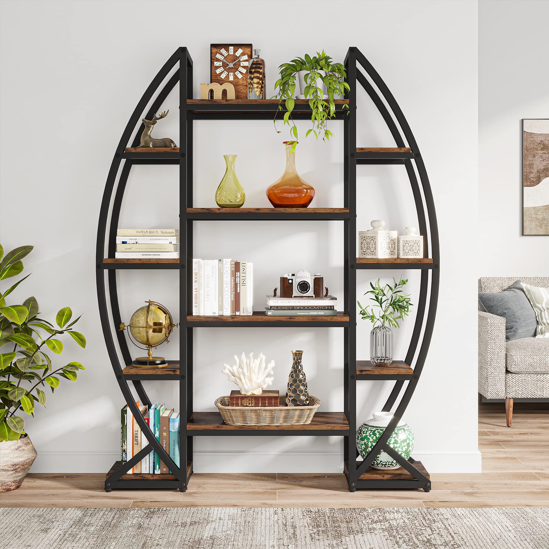 8-Tiered Curved Plant Stand