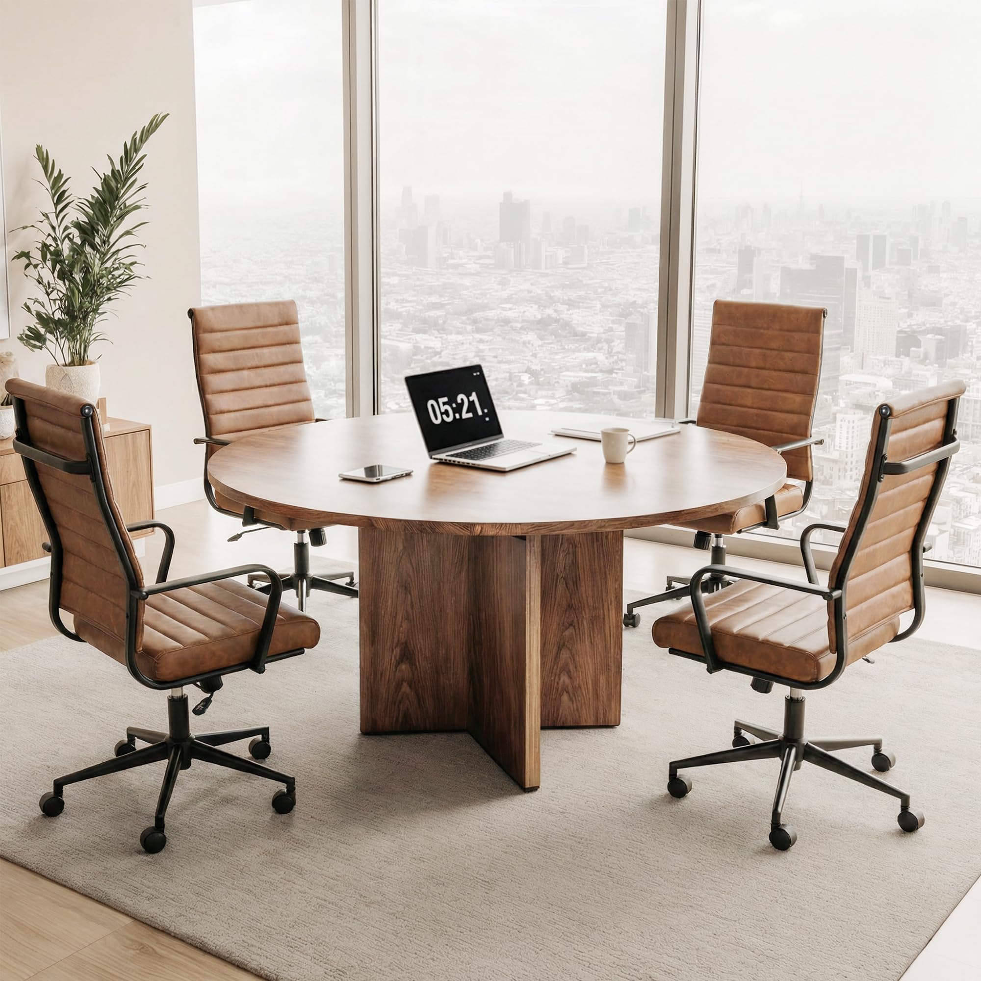Ergonomic Executive Office Chair with Adjustable Height