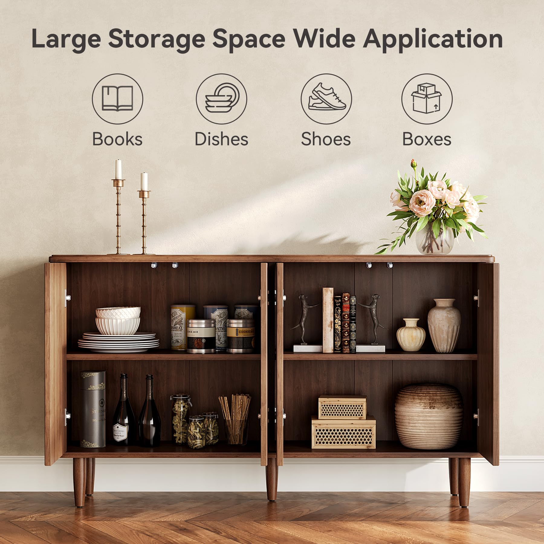 59-Inch Buffet Cabinet Sideboard with Storage