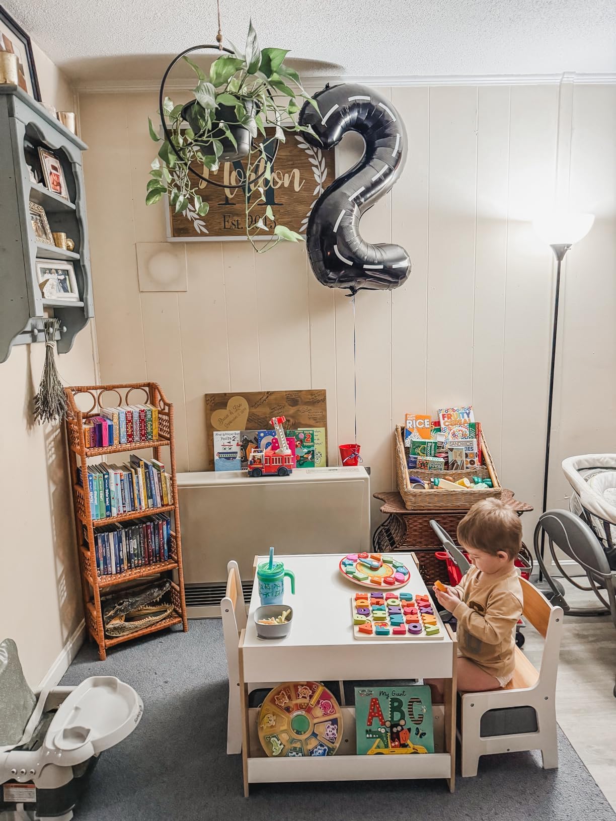 Kids Table and Chair Set with Storage