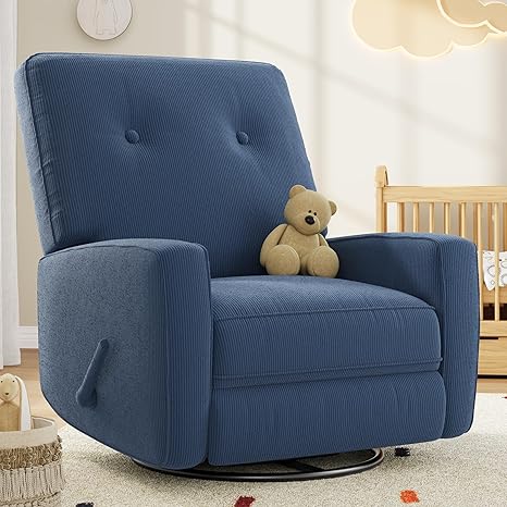 360° Swivel Rocking Glider Recliner Chair