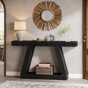 55-Inch Farmhouse Console Table with Storage