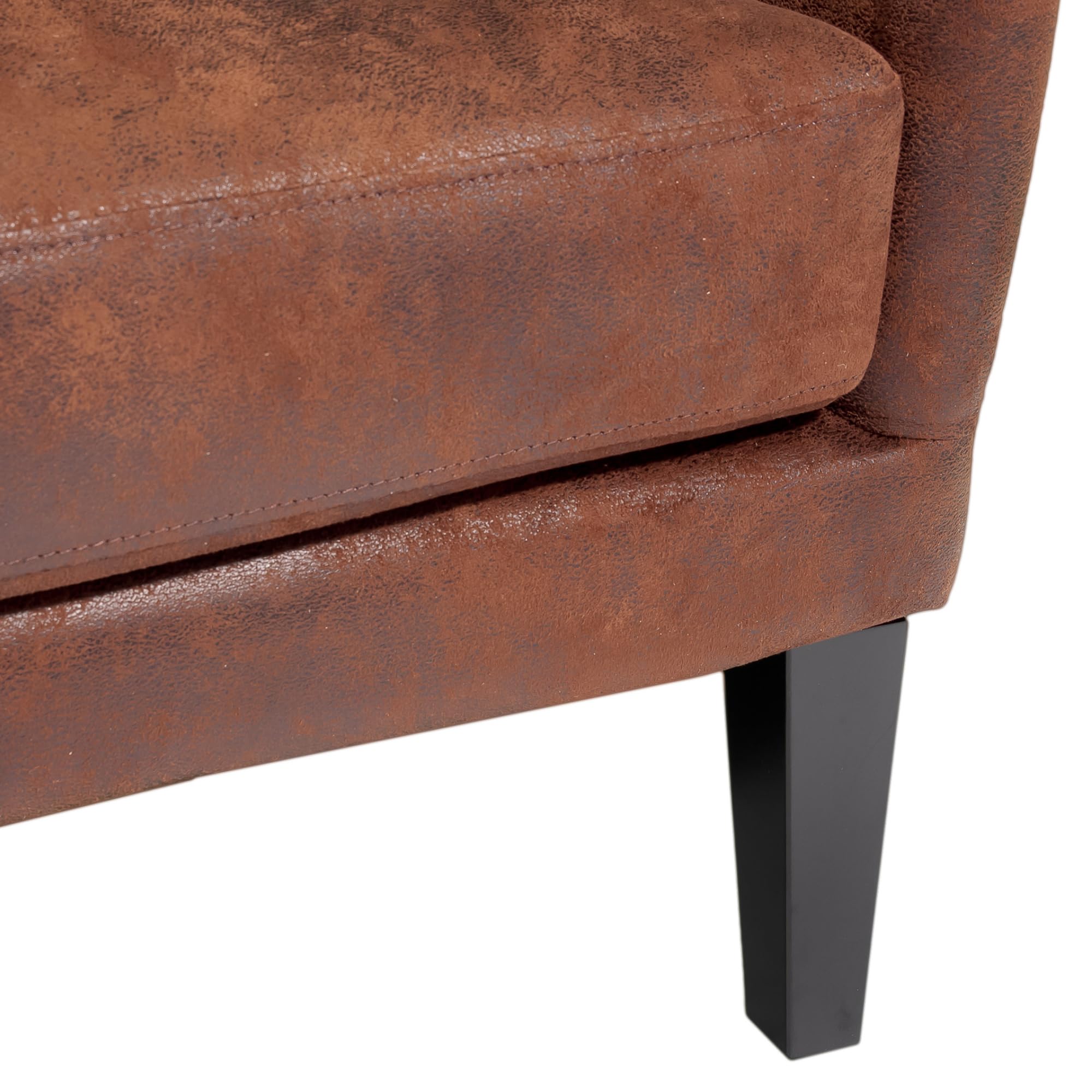 2-Piece Mid-Century Modern Wingback Accent Chair Set