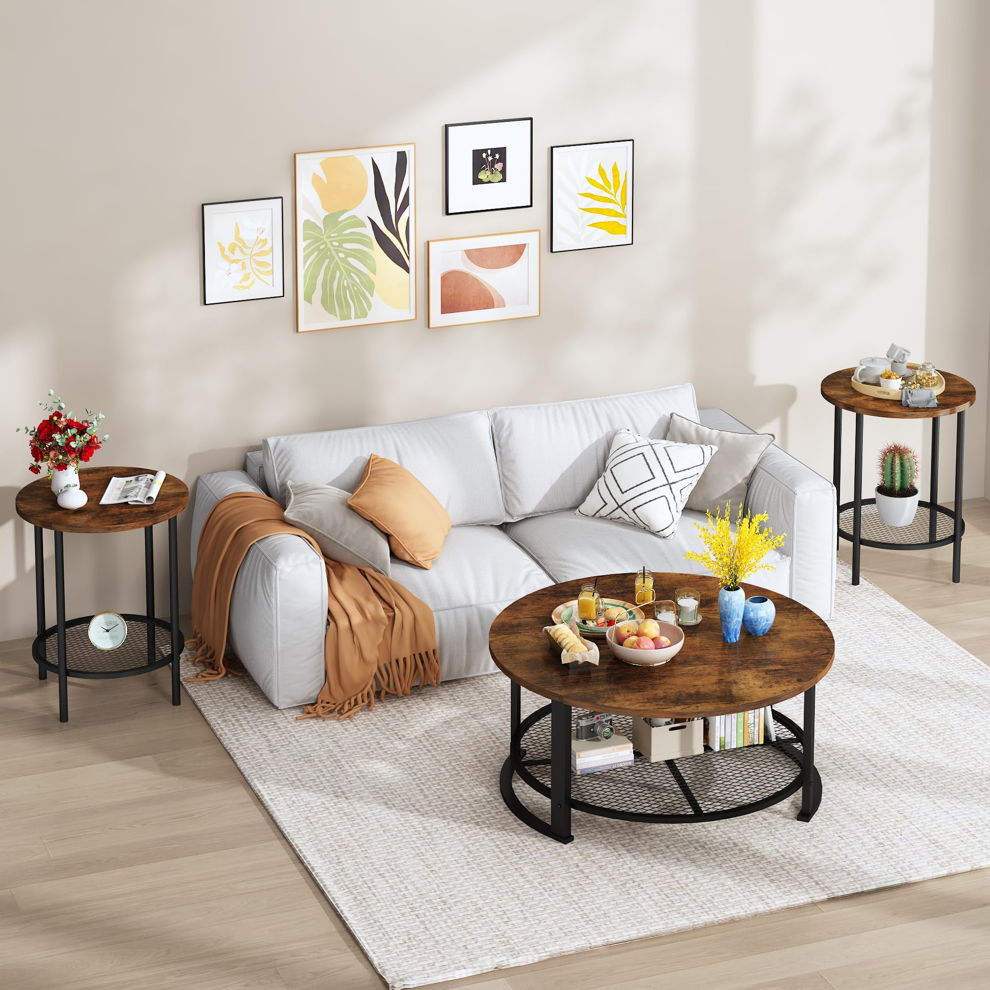 3-Piece Coffee Table Set with Storage