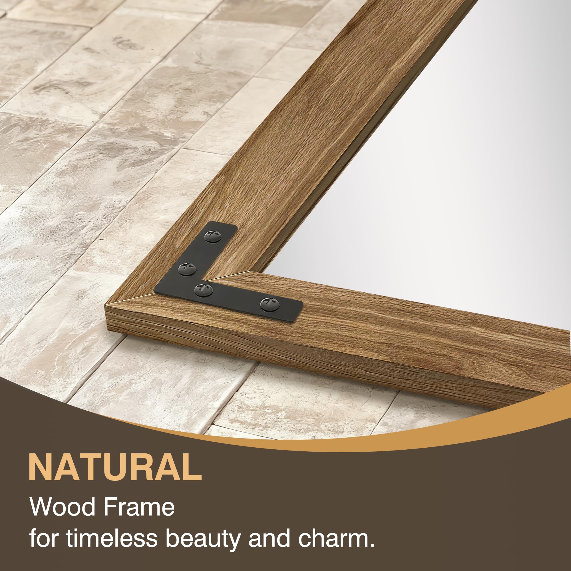 Wooden Full Length Mirror 55x22
