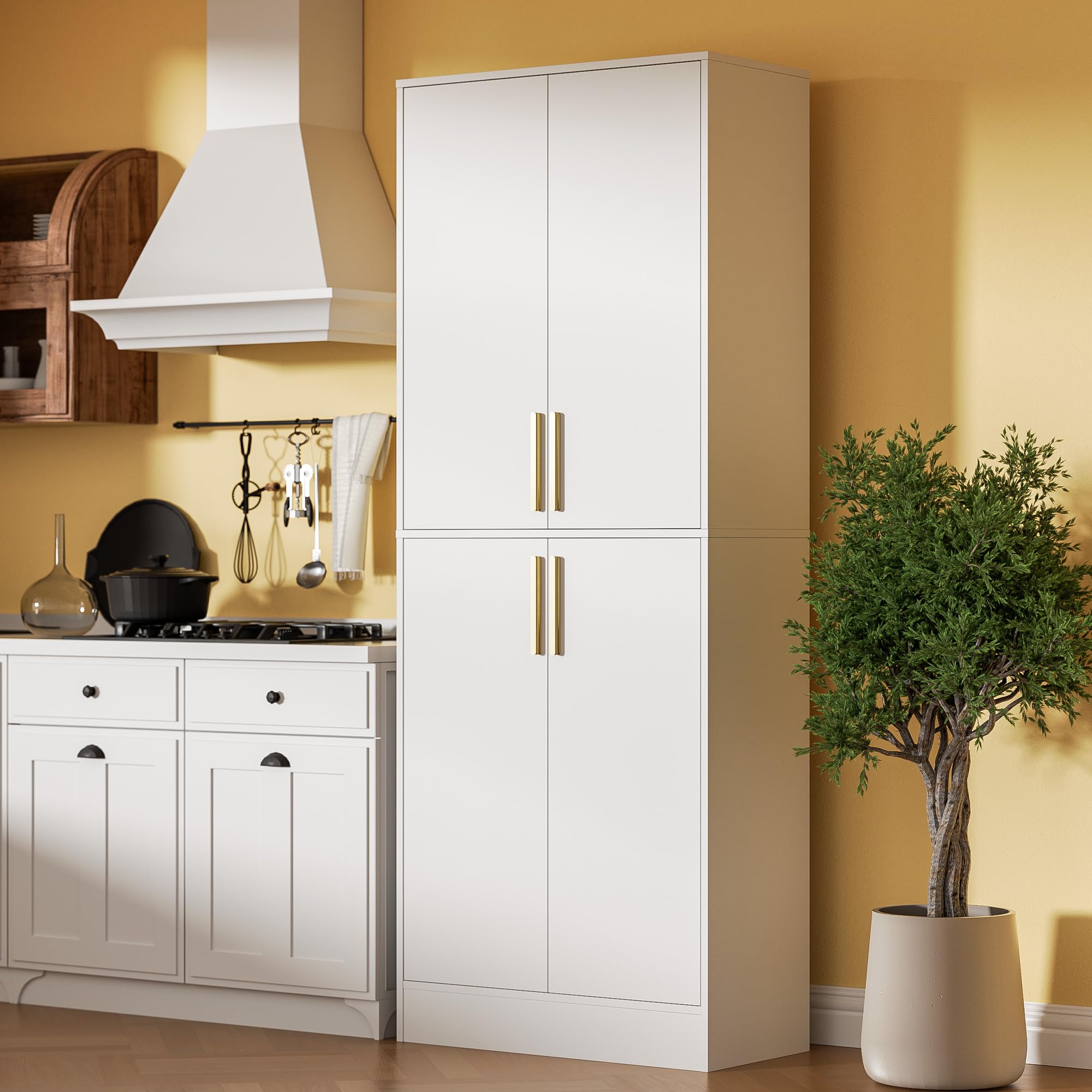 Tall Pantry Cabinet with 4 Doors