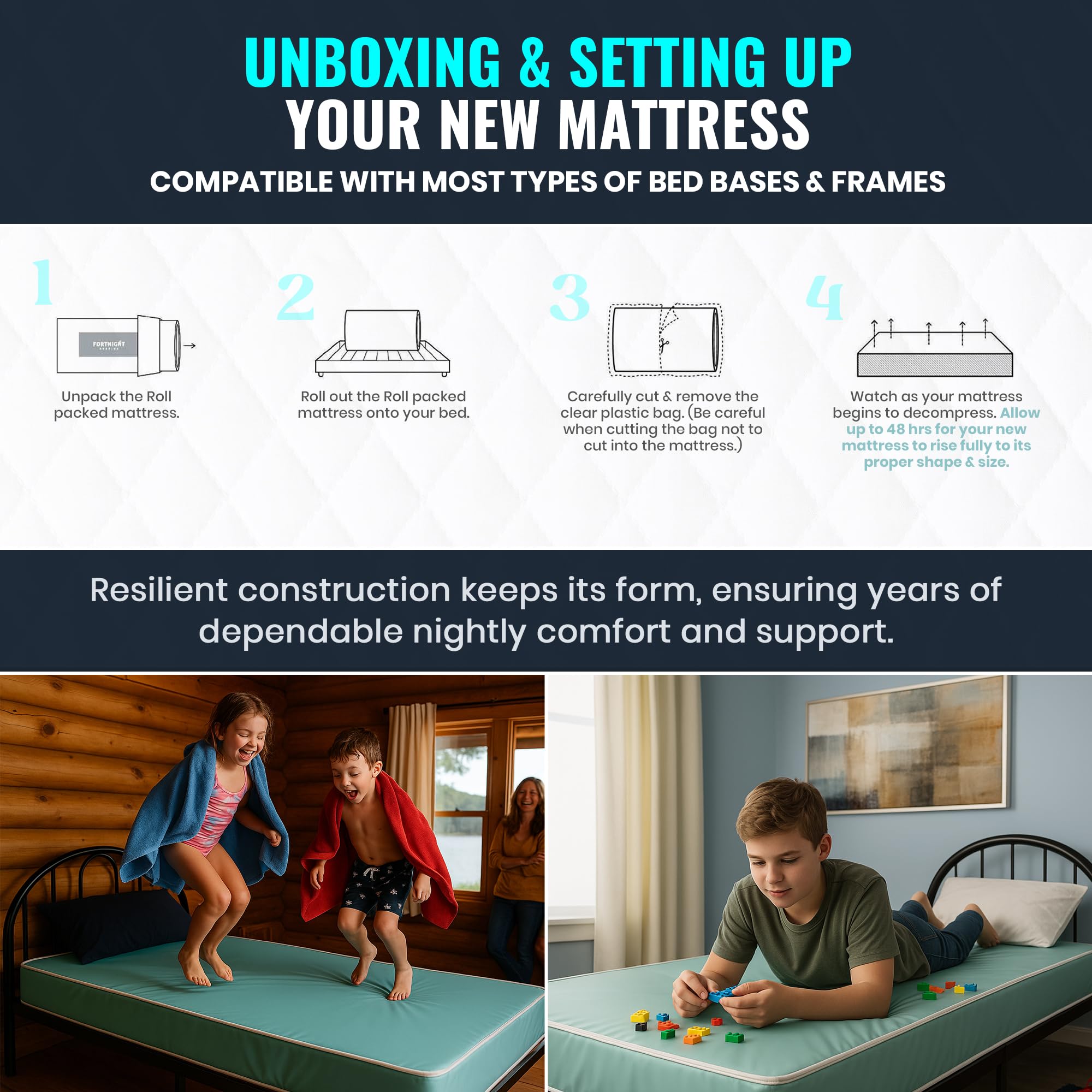 6-Inch Foam Mattress with Water Resistant Vinyl Cover