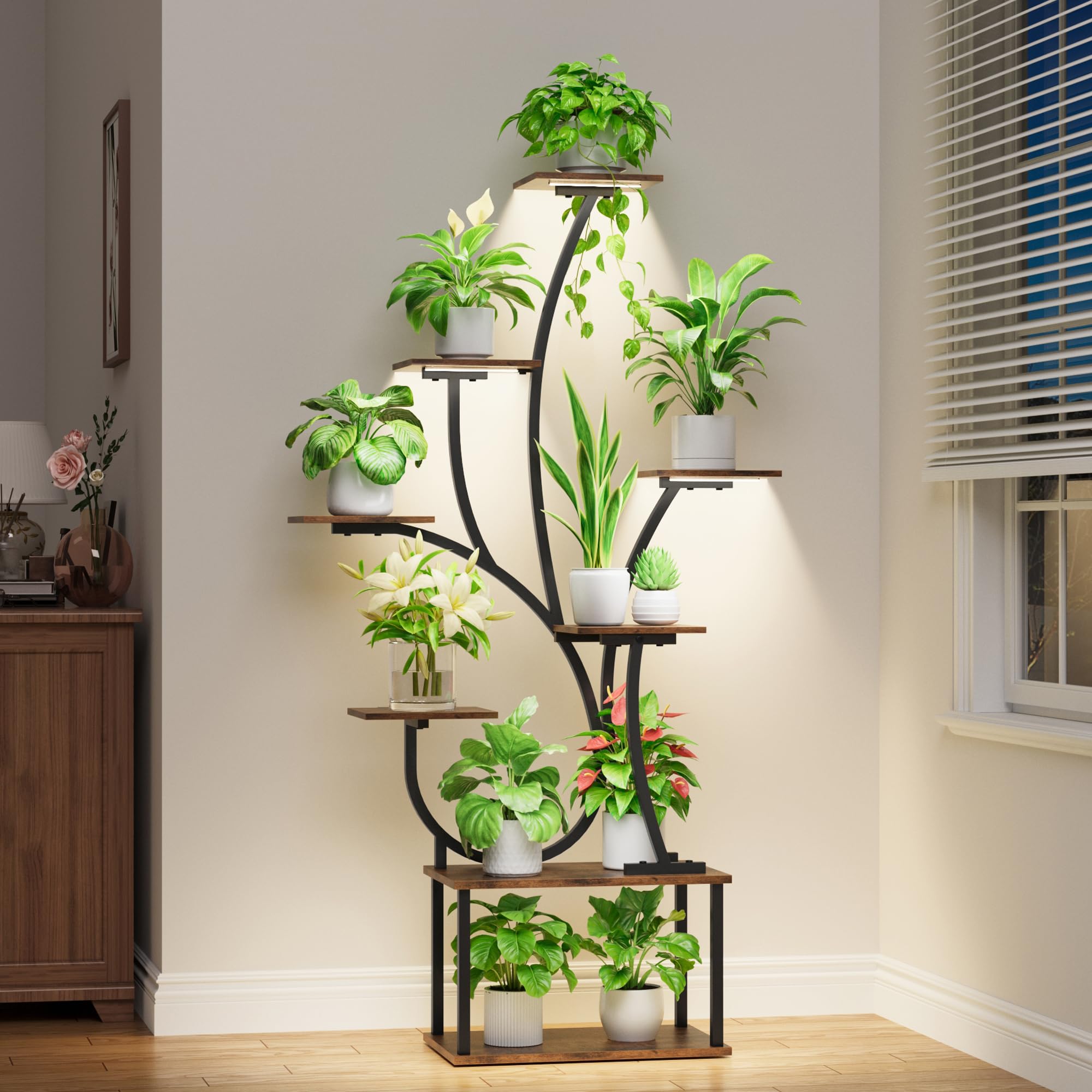 8-Tier Plant Stand with Grow Lights