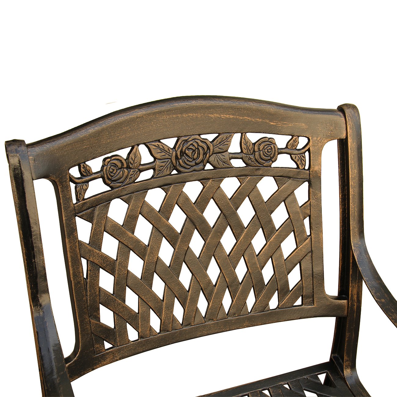 63-Inch Hexagon Outdoor Dining Set with Lazy Susan and 6 Chairs